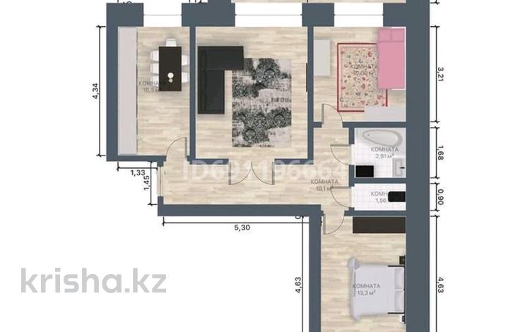 3-комнатная квартира, 69 м², 5/9 этаж, Генерала Дюсенова 304