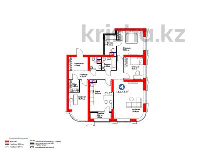 4-комнатная квартира · 134 м² · 5/23 этаж, Кунаева за ~ 152.8 млн ₸ в Шымкенте, Аль-Фарабийский р-н