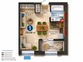 1-бөлмелі пәтер · 29.68 м² · 8/9 қабат, Е 909, бағасы: ~ 20 млн ₸ в Астане, Нура р-н — фото 5