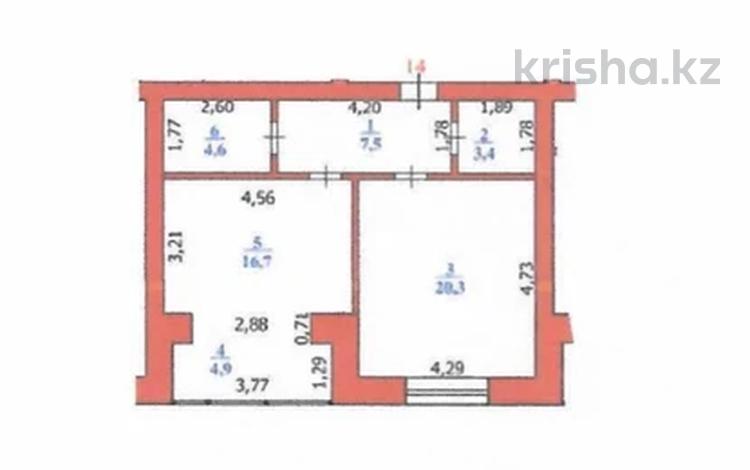 1-комнатная квартира · 54.7 м² · 5/5 этаж, Сарайшык за 20.9 млн 〒 в Уральске — фото 2