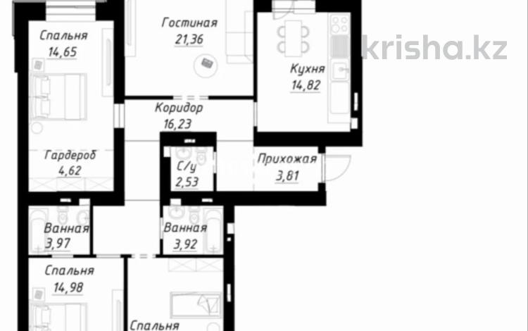 4-бөлмелі пәтер · 120 м² · 5/9 қабат, Шамши Калдаяков 14, бағасы: 95 млн ₸ в Астане, Сарайшык р-н — фото 3