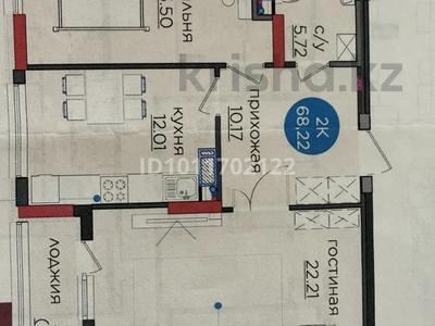 2-комнатная квартира · 68.22 м² · 12/12 этаж, Туран 55/4 — Орынбор за 55 млн ₸ в Астане, Есильский р-н