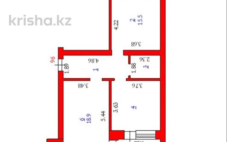 2-комнатная квартира, 62.7 м², 9/9 этаж, мкр. Батыс-2 за 16.5 млн 〒 в Актобе, мкр. Батыс-2 — фото 2