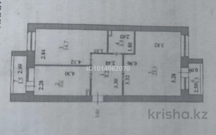 2-комнатная квартира · 62.1 м² · 8/9 этаж, Акмешит 11 за 36 млн ₸ в Астане, Есильский р-н — фото 2