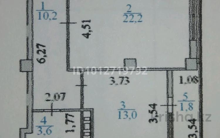 1-комнатная квартира · 50.8 м² · 2/14 этаж, Алматы 13 за 27 млн ₸ в Астане, Есильский р-н — фото 2