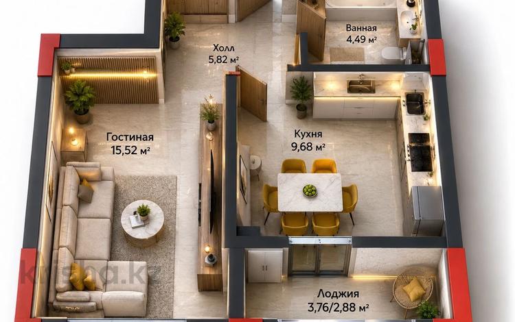 1-бөлмелі пәтер · 38 м² · 3/9 қабат, Е 915 19 — Ипотека, бағасы: 26 млн ₸ в Астане, Нура р-н — фото 21
