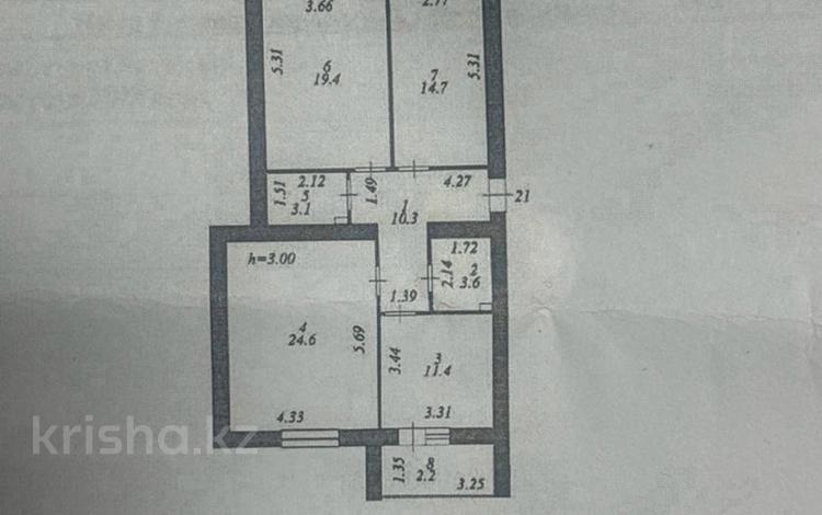3-комнатная квартира · 89.3 м², Улица А 52 6 за 43.5 млн ₸ в Астане, Сарайшык р-н — фото 2