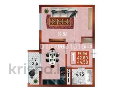 1-бөлмелі пәтер · 44.5 м² · 15/16 қабат, Сафуан Шаймерденов 1, бағасы: 24 млн ₸ в Астане, Сарайшык р-н