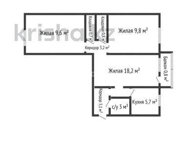 3-комнатная квартира · 54 м² · 5/5 этаж, Ленина 127 за 9 млн 〒 в Рудном