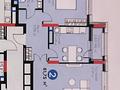 2-бөлмелі пәтер · 63 м² · 5/9 қабат, Сагадат Нурмагамбетов 17, бағасы: 42.5 млн ₸ в Астане, Сарайшык р-н — фото 4