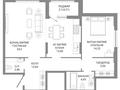 2-бөлмелі пәтер · 79.32 м² · 1/8 қабат, А 32 2Б, бағасы: ~ 61.9 млн ₸ в Астане — фото 2