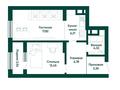 2-комнатная квартира · 52.61 м², Шамши Калдаяков 16 за ~ 29.7 млн 〒 в Астане, Сарайшык р-н — фото 2