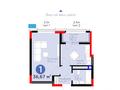 1-комнатная квартира · 36.67 м² · 7/9 этаж, Сагадат Нурмагамбетов 17 — Калдаякова за 23.9 млн ₸ в Астане, Сарайшык р-н — фото 5