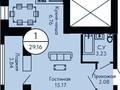 1-комнатная квартира · 30 м² · 9/10 этаж, Кошкарбаева — Жанибекова за 15 млн ₸ в Астане, Сарайшык р-н — фото 6