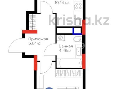 1-комнатная квартира, 39.68 м², Туран 55/7 — Бухар Жырау за 19.3 млн 〒 в Астане, Есильский р-н