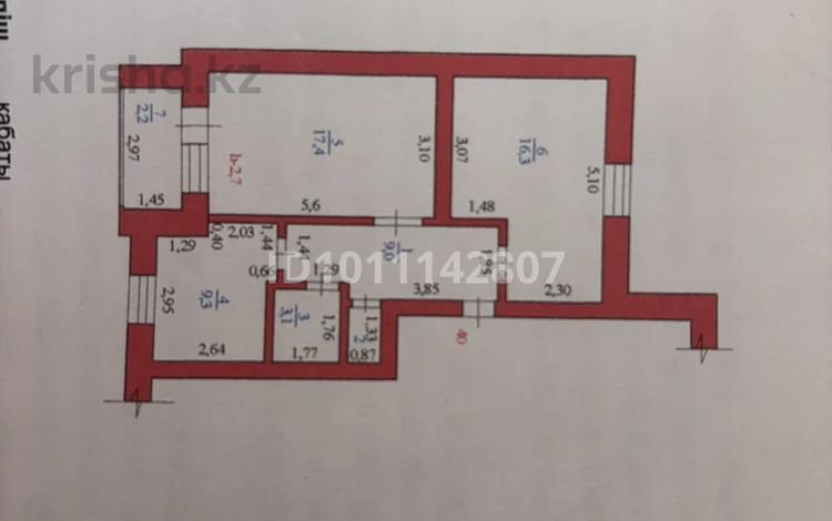 2-комнатная квартира · 58.5 м² · 5/5 этаж, Левый берег 47 — Возле орда школа за 19 млн 〒 в  — фото 3