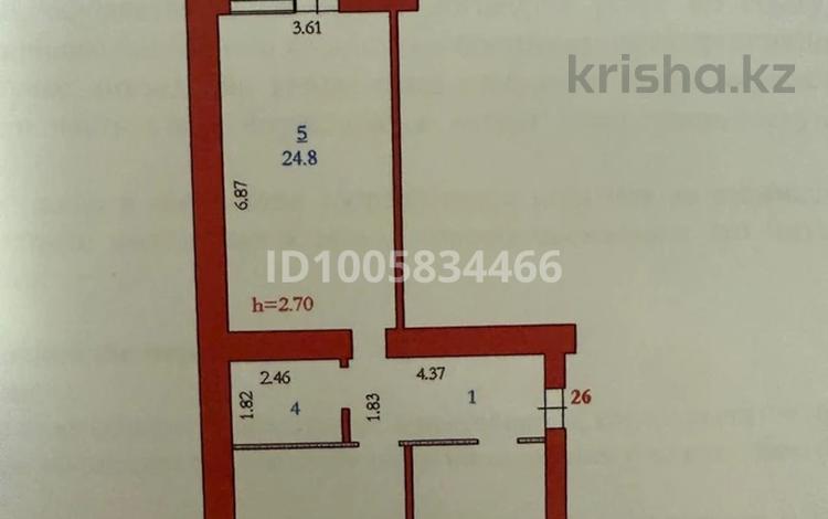 2-бөлмелі пәтер · 74 м² · 9/9 қабат, мкр 5, Тлепбергенова 80 — Остановка ДсК «мир женщин», бағасы: 24 млн ₸ в Актобе — фото 2