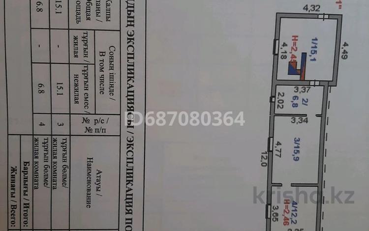 Часть дома · 2 комнаты · 50 м² · 10 сот., Калинина за 6 млн 〒 в  — фото 10