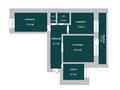3-бөлмелі пәтер · 63.9 м² · 2/10 қабат, Абая 68, бағасы: 28.8 млн ₸ в Костанае — фото 2