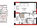 1-бөлмелі пәтер · 41.6 м² · 3 қабат, Жошы Хан 12, бағасы: 29.5 млн ₸ в Астане, Есильский р-н
