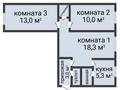 3-комнатная квартира · 54.5 м² · 1/5 этаж, Аль-Фараби за 21.5 млн ₸ в Костанае — фото 2