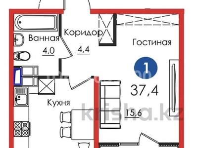 1-комнатная квартира, 37.4 м², 10/17 этаж, Мкр. Shymkent City 50А за 15 млн 〒 в Шымкенте, Каратауский р-н