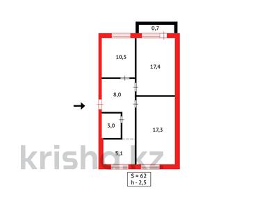 3-комнатная квартира · 62 м² · 3/5 этаж, Майкудук, Майкудук, 18й микрорайон за 15.5 млн ₸ в Караганде, Алихана Бокейханова р-н