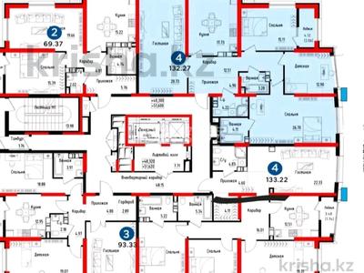 4-комнатная квартира, 132 м², 12/17 этаж, проспект Абая 165 — Тургут Озала за 115 млн 〒 в Алматы, Алмалинский р-н