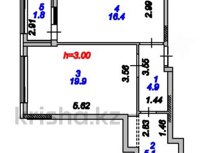 1-комнатная квартира, 48 м², Керей и Жанибек хандар 42 за 24.5 млн 〒 в Астане