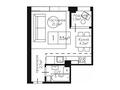 1-бөлмелі пәтер · 33.6 м², Е-321 17/3,17/2, 17/1, 15/1, 15/2, 15/3, бағасы: ~ 19.8 млн ₸ в Астане, Есильский р-н — фото 3