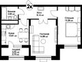 2-бөлмелі пәтер · 57.71 м² · 4/9 қабат, Нажимеденова — A 426, бағасы: ~ 23.1 млн ₸ в Астане, Сарайшык р-н