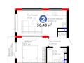 2-бөлмелі пәтер · 37 м² · 7/12 қабат, Е 908 23 — Ellington mall, бағасы: 21.9 млн ₸ в Астане, Нура р-н
