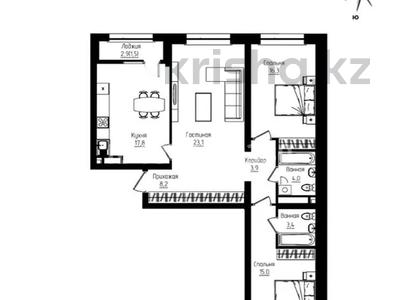 3-комнатная квартира · 93 м² · 2/12 этаж, Ауэзова 3г/2 — Гоголь за 75 млн ₸ в Алматы, Алмалинский р-н