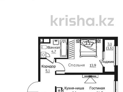 2-бөлмелі пәтер · 48.3 м² · 16/16 қабат, Ауэзова 3г/2 — Гоголя ауезова, бағасы: 58 млн ₸ в Алматы, Алмалинский р-н