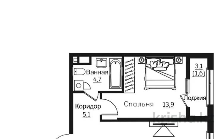 2-бөлмелі пәтер · 48.3 м² · 16/16 қабат, Ауэзова 3г/2 — Гоголя ауезова, бағасы: 58 млн ₸ в Алматы, Алмалинский р-н — фото 6