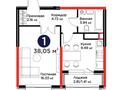 1-комнатная квартира · 38 м², Е908 — БЕЗ КОМИССИИ за ~ 27 млн ₸ в Астане, Нура р-н — фото 3