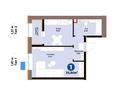 1-комнатная квартира · 35.8 м² · 12/12 этаж, Хусейн бен Талал 1, 11/1-2 за 23.5 млн ₸ в Астане, Нура р-н