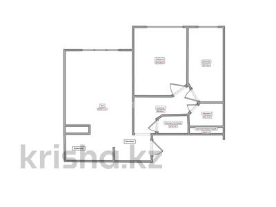 2-комнатная квартира · 55 м² · 4/9 этаж, мкр Кайрат, Сыбызгы 100 за 26.5 млн ₸ в Алматы, Турксибский р-н