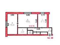 2-комнатная квартира · 46.3 м² · 1/4 этаж, проспект Жамбыла 172 — На пересечении проспекта Жамбыла и ул.Дабыла Жуанышева за 18.5 млн ₸ в Таразе