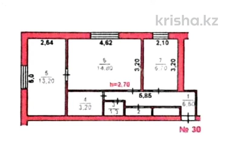 2-комнатная квартира · 46.3 м² · 1/4 этаж, проспект Жамбыла 172 — На пересечении проспекта Жамбыла и ул.Дабыла Жуанышева за 18.5 млн 〒 в Таразе — фото 2