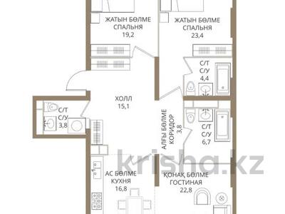 3-комнатная квартира · 119.5 м² · 2 этаж, Розыбакиева 197/2 за ~ 144.3 млн ₸ в Алматы, Бостандыкский р-н