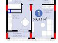 1-бөлмелі пәтер · 33.33 м² · 8/9 қабат, Е 908, бағасы: 21 млн ₸ в Астане, Нура р-н
