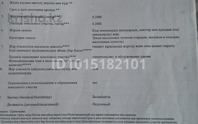 Участок · 20 соток, Қуат Терібаев 30 за 3 млн ₸ в Жансугурове — фото 2