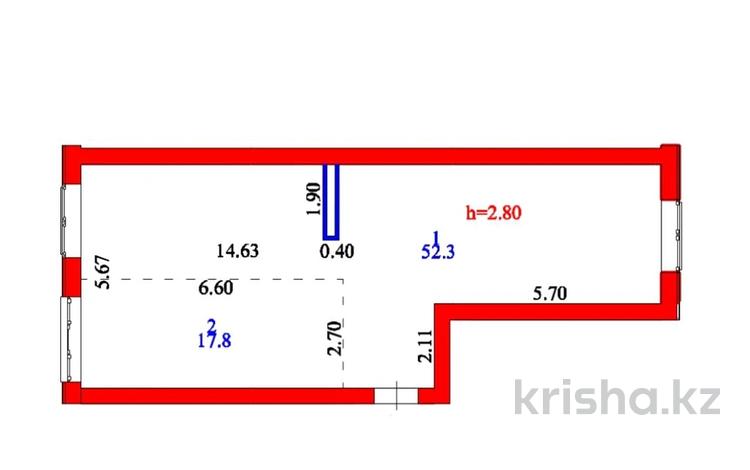2-комнатная квартира · 72 м² · 3/4 этаж, Мәңгілік Ел — Хусейн бен Талал за 27 млн ₸ в Астане — фото 2