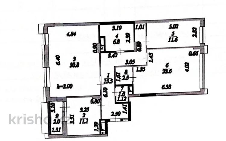 3-бөлмелі пәтер, 105.5 м², 9/9 қабат, Алихан Бокейхан 16/3 — Ипотеку проходит, бағасы: 53 млн 〒 в Астане, Есильский р-н — фото 2