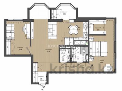 3-комнатная квартира · 75 м² · 12/12 этаж, Анет Баба 4 за 72 млн ₸ в Астане, Нура р-н
