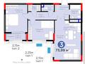 3-бөлмелі пәтер · 74 м² · 3/9 қабат, Туран 57/6, бағасы: 50.5 млн ₸ в Астане, Нура р-н — фото 10