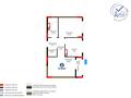 2-комнатная квартира · 57.8 м² · 8/9 этаж, Е 101 5 за 57 млн ₸ в Астане, Нура р-н