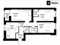 3-комнатная квартира · 93.04 м², Е 496 7 за ~ 59.1 млн 〒 в Астане, Есильский р-н — фото 2