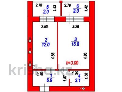 1-комнатная квартира · 40 м² · 12/12 этаж, ​Улица Шамши Калдаяков, 46 56 за 17 млн ₸ в Астане, Сарайшык р-н